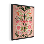  Folk Butterflies -Peach Framed Canvas Print Gallery Image 2