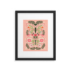 Folk Butterflies -Peach Framed Art Print Gallery Image 6