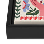 Folk Flora - Liberty Framed Canvas Print Gallery Image 3