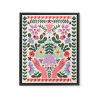 Folk Flora - Liberty Framed Canvas Print Gallery Image 6