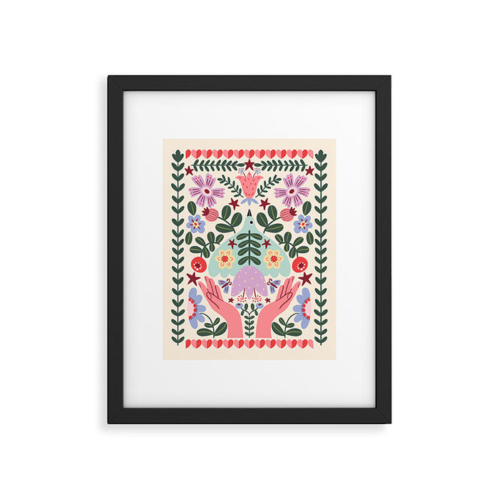 Folk Flora - Liberty Framed Art Print Gallery Image 1