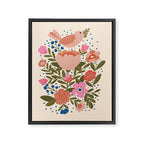 Folk Floral Bird  Framed Canvas Print Gallery Image 6