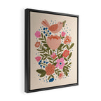 Folk Floral Bird  Framed Canvas Print Gallery Image 2