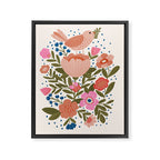 Folk Floral Bird  Framed Canvas Print Gallery Image 6