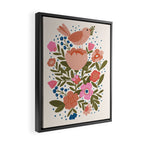 Folk Floral Bird  Framed Canvas Print Gallery Image 2