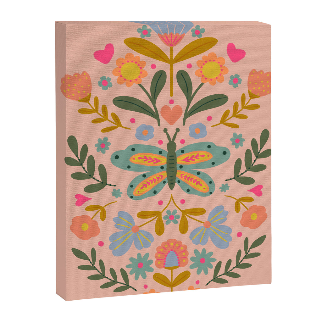 Folksy Floral Butterfly  Canvas Print Gallery Image 6
