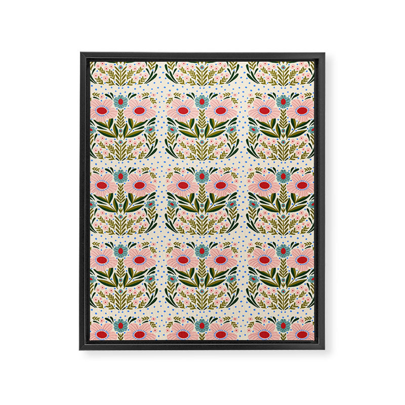 Folksy Floral  Framed Canvas Print Gallery Image 8