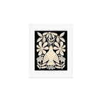 Freedom - Bird and Flower - Black and White  Art Print Gallery Image 1