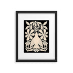 Freedom - Bird and Flower - Black and White  Framed Art Print Gallery Image 6