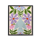Freedom - Bird and Flowers Framed Canvas Print Gallery Image 8