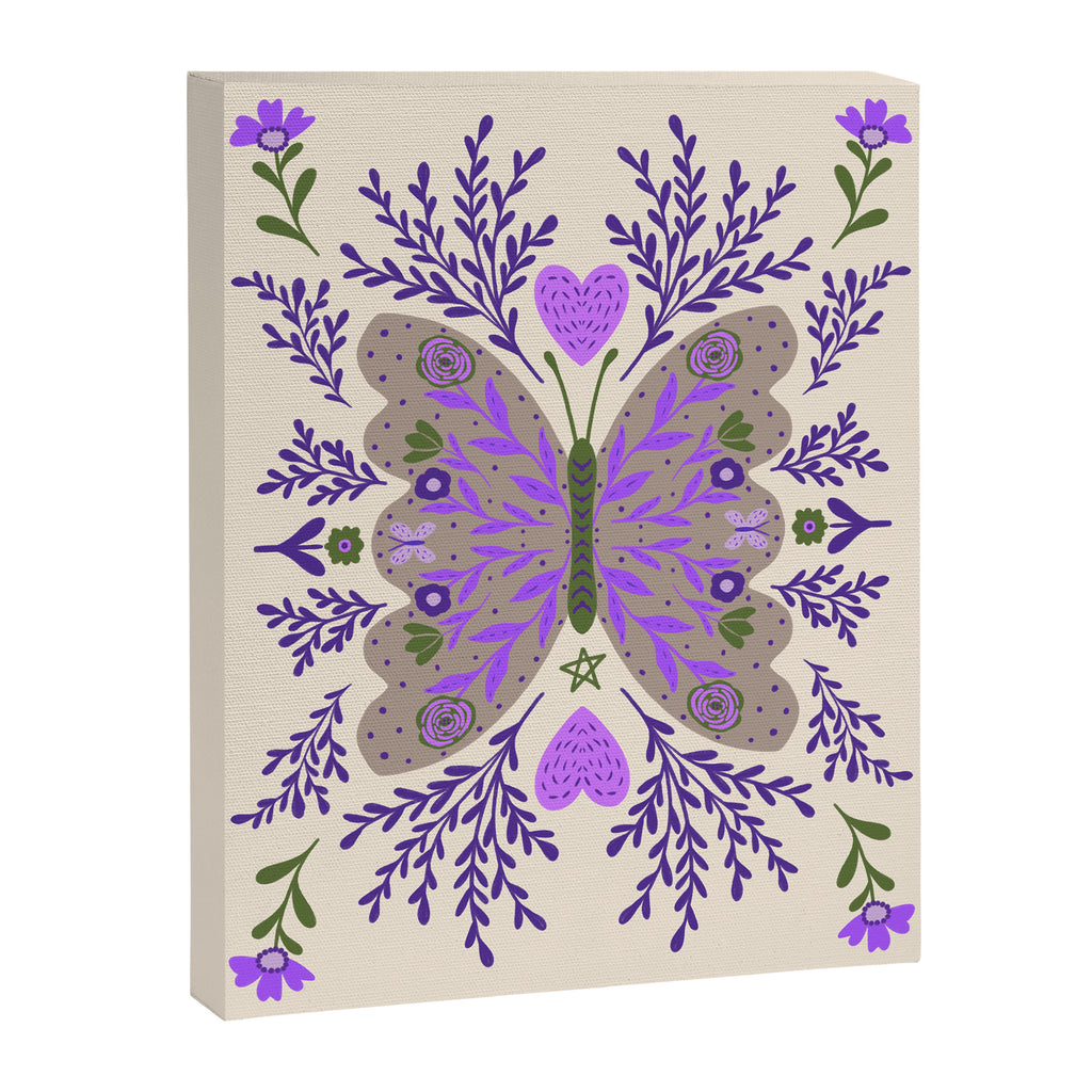 Freedom Butterfly Purple vibe Canvas Print Gallery Image 6
