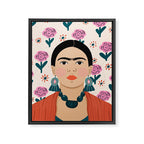 Frida Kahlo Portrait Framed Canvas Print Gallery Image 6