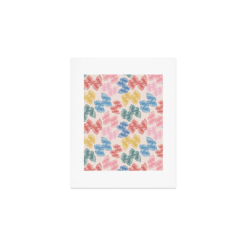 Fun Zebra Art Print Gallery Image 1