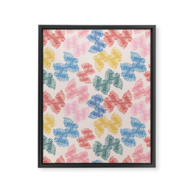 Fun Zebra Framed Canvas Print Gallery Image 6