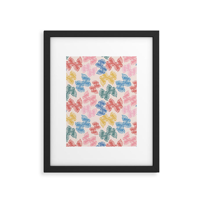 Fun Zebra Framed Art Print Gallery Image 1
