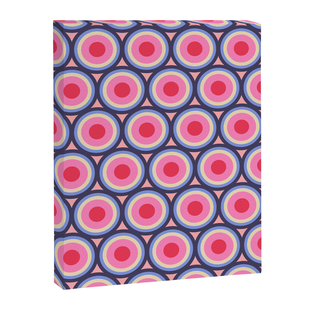 Geometric Mid Century Modern Pattern - Pink background  Canvas Print Gallery Image 8
