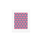 Geometric Mid Century Modern Pattern - Pink background  Art Print Gallery Image 1