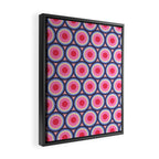 Geometric Mid Century Modern Pattern - Pink background  Framed Canvas Print Gallery Image 2