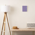 Geometric Mid century Modern blue abstract Canvas Print Gallery Image 2