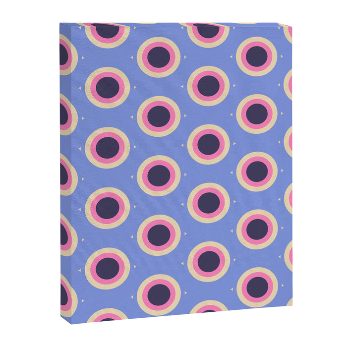 Geometric Mid century Modern blue abstract Canvas Print Gallery Image 1