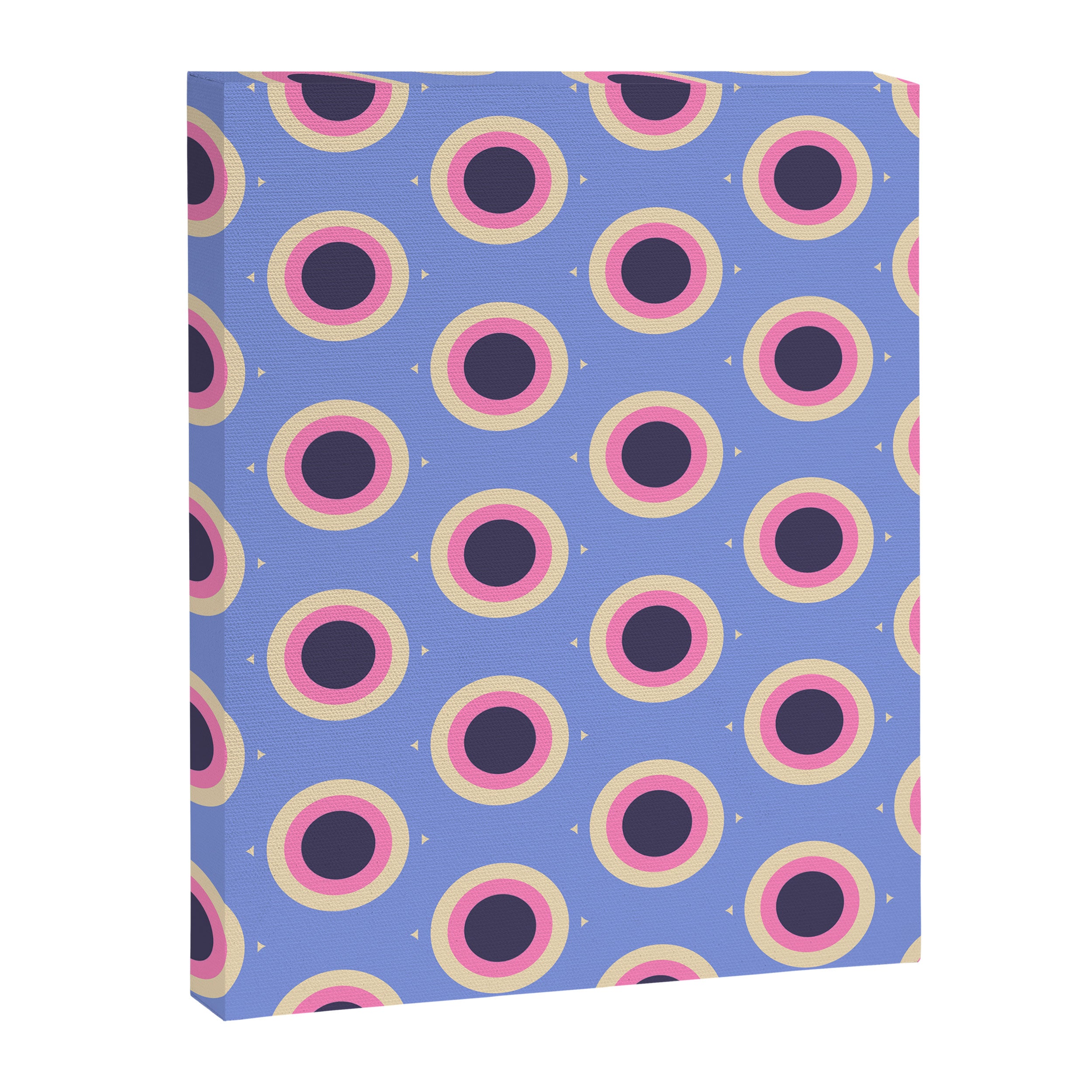Geometric Mid century Modern blue abstract Canvas Print Gallery Image 8