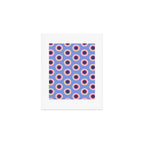 Geometric Mid century Modern blue abstract Art Print Gallery Image 1