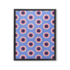 Geometric Mid century Modern blue abstract Framed Canvas Print Gallery Image 8