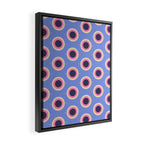 Geometric Mid century Modern blue abstract Framed Canvas Print Gallery Image 2