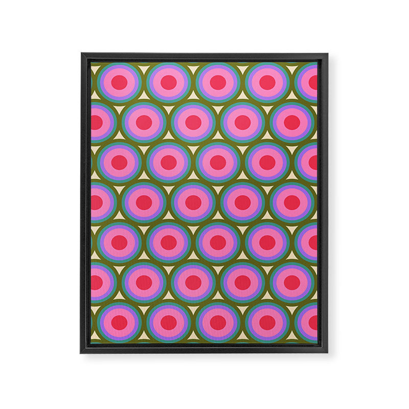 Geometric Mid Century Modern Pattern Framed Canvas Print Gallery Image 8