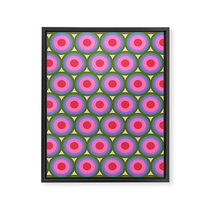 Geometric Mid Century Modern Pattern Framed Canvas Print Gallery Image 1