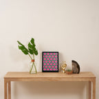 Geometric Mid Century Modern Pattern Framed Canvas Print Gallery Image 4