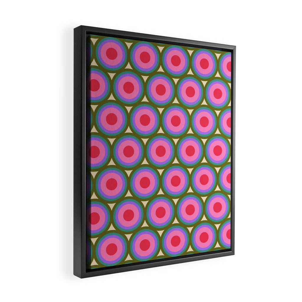 Geometric Mid Century Modern Pattern Framed Canvas Print Gallery Image 2