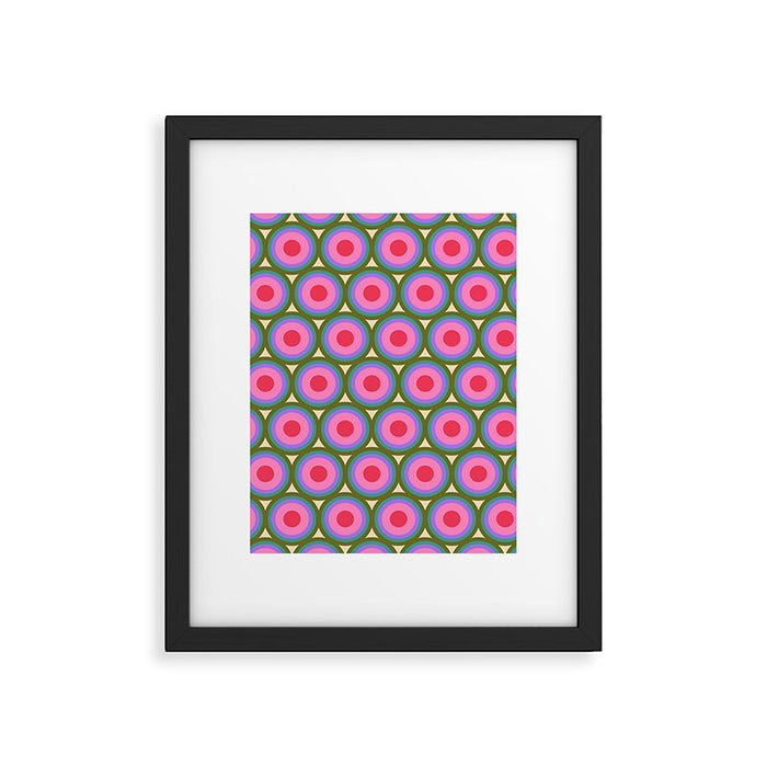 Geometric Mid Century Modern Pattern Framed Art Print Gallery Image 1