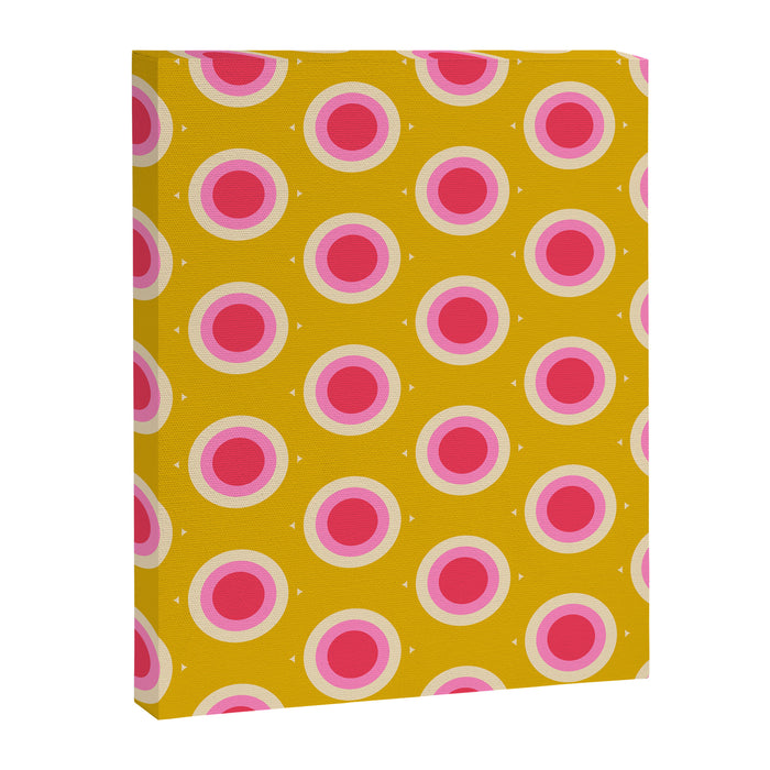 Geometric Mid century Modern Yellow Abstract Canvas Print Gallery Image 1