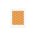 Geometric Mid century Modern Yellow Abstract Art Print Gallery Image 1