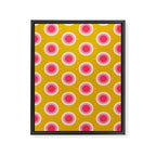Geometric Mid century Modern Yellow Abstract Framed Canvas Print Gallery Image 8