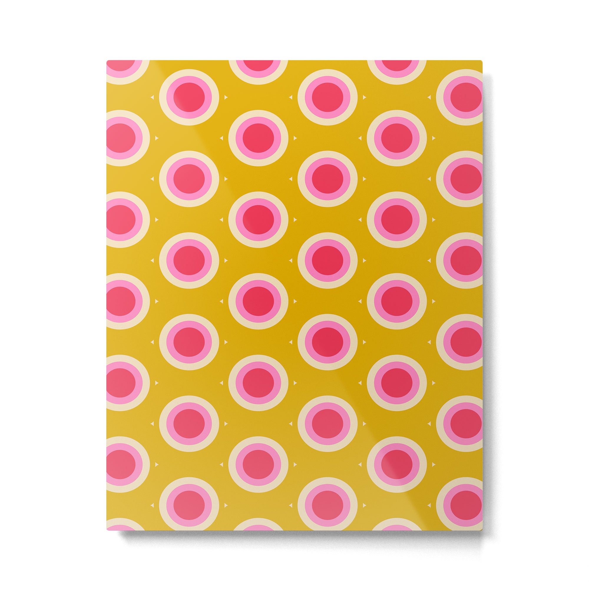 Geometric Mid century Modern Yellow Abstract Metal Print Gallery Image 6