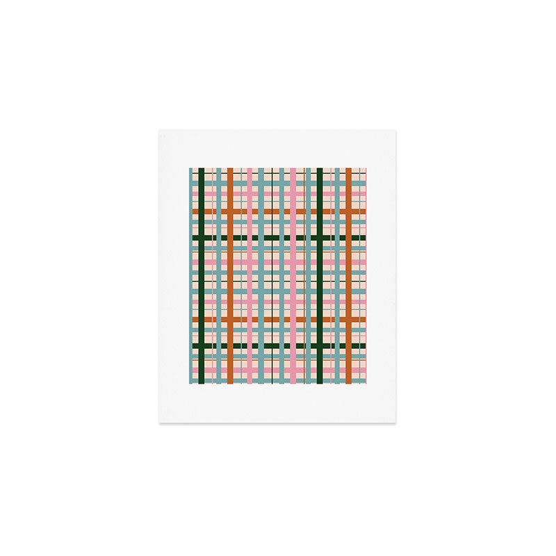 Gingham - Pastel Color  Art Print Gallery Image 1