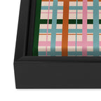 Gingham - Pastel Color  Framed Canvas Print Gallery Image 3