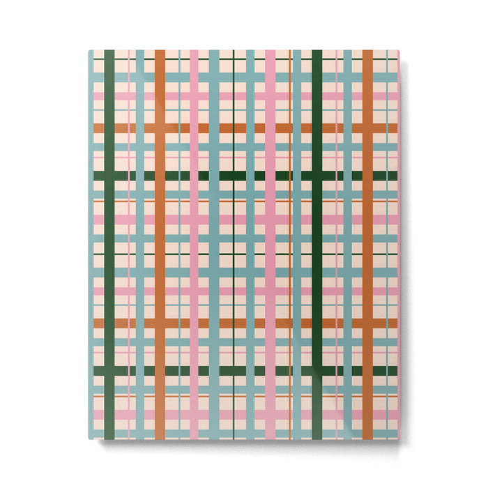 Gingham - Pastel Color  Metal Print Gallery Image 1