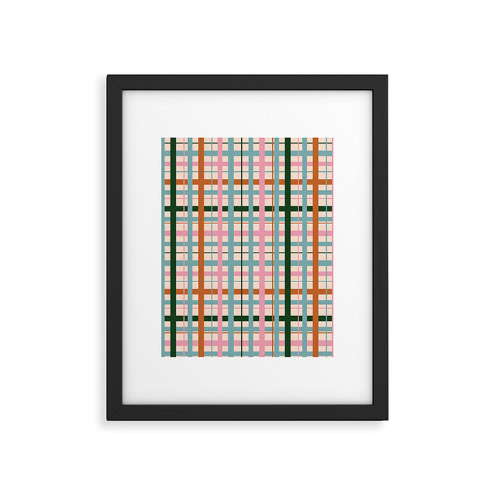 Gingham - Pastel Color  Framed Art Print Gallery Image 1