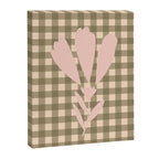 Gingham Plaid Olive Vintage Green Canvas Print Gallery Image 6