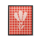 Gingham Plaid Red and Pink  Framed Canvas Print Gallery Image 6