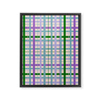 Gingham - Very Peri, Green, turquoise  Framed Canvas Print Gallery Image 8