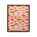 Go Fish - Pink, Red and Yellow  Framed Canvas Print Gallery Image 8