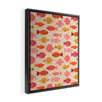 Go Fish - Pink, Red and Yellow  Framed Canvas Print Gallery Image 2
