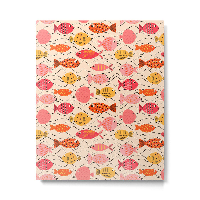 Go Fish - Pink, Red and Yellow  Metal Print Gallery Image 1