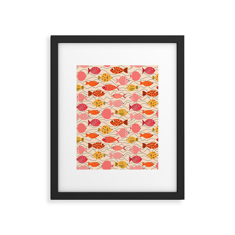 Go Fish - Pink, Red and Yellow  Framed Art Print Gallery Image 6