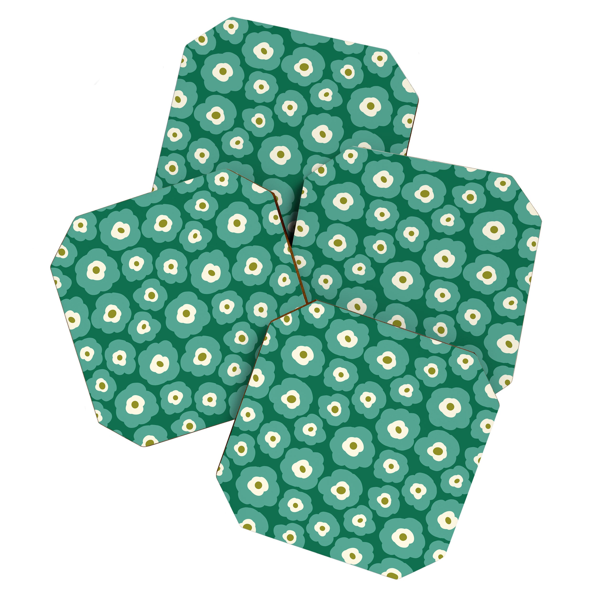 Green Flower Coaster Gallery Image 1