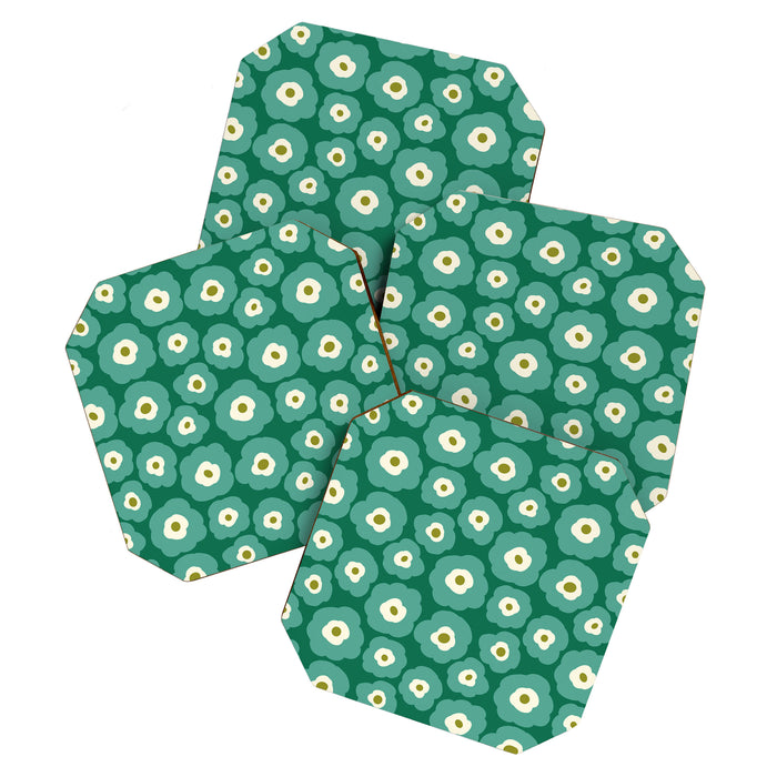 Green Flower Coaster Gallery Image 1